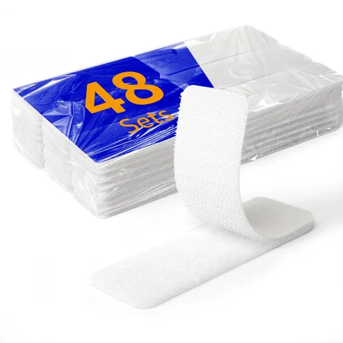 Miniatura 9 de 160 unidades (80 pares) puntos autoadhesivos de 0.98 pulgadas de diámetro, blanco, puntos de gancho y bucle, monedas adhesivas para escuela, aula