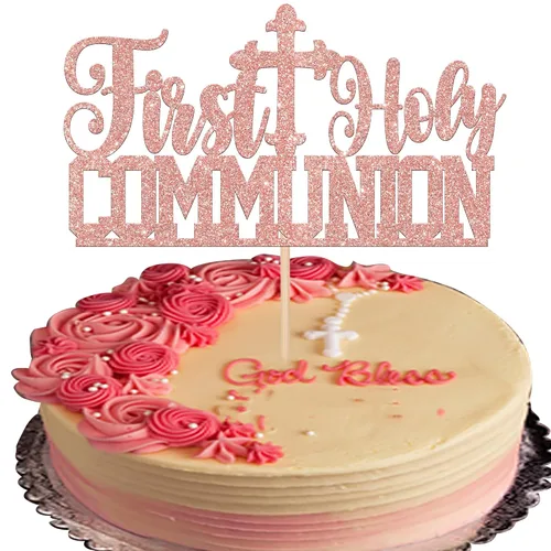 Miniatura 24 de 24 piezas de decoración para cupcakes con purpurina y paloma para magdalenas, para primera comunión, tema de bautismo cristiano, baby shower, fiesta