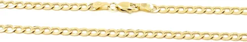 Miniatura 2 de Cadena de eslabones en C de oro amarillo macizo de 14 quilates, 0.118in, 22.0in a 24.0in.