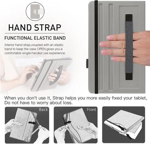Miniatura 7 de ZtotopCases Funda para Samsung Galaxy Tab S10 Plus Case 2024/S9 Plus/S9 FE Plus 5G 12.4 pulgadas 2023, funda de piel sintética premium con correa