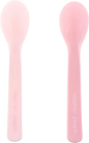 Miniatura 2 de Stephen Joseph Juego de cucharas de silicona para bebés, cucharas de alimentación de primera etapa para bebés, juego de cucharas fomenta