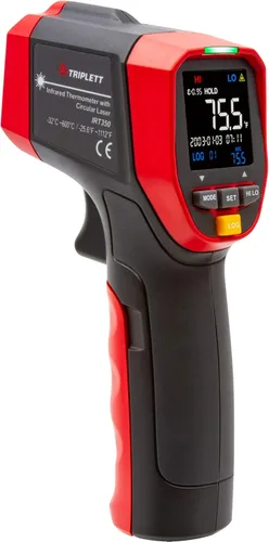 Miniatura 10 de Triplett Termómetro infrarrojo IRT350 sin contacto 12:1 con indicador láser circular, -4 a 1112°F (-20 a 1,112.0 °F)
