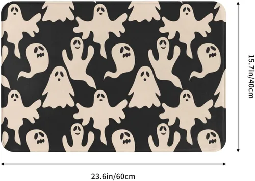 Miniatura 3 de Alfombra de baño de Halloween, bonita alfombra de baño de fantasma, suave, antideslizante, absorbente, alfombra de baño para el hogar, baño