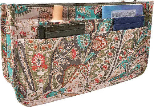 Miniatura 2 de Bolso de mano estilo cartera de Vercord para mujer con organizador incorporado, estampado bien definido, con manijas y cremallera, tamaño 2