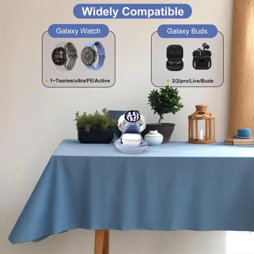 Miniatura 2 de iMorde - Soporte de cargador para Samsung Galaxy Watch Ultra 7 6 5 4 3 Pro Classic, carga rápida para soporte de cargador de reloj Samsung