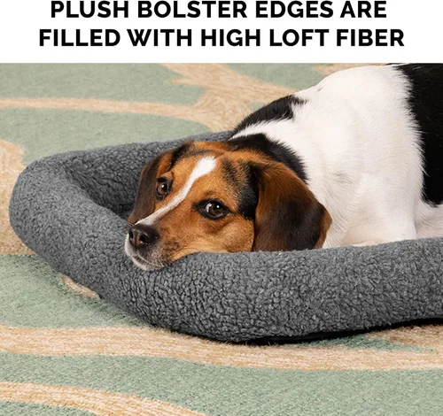 Miniatura 10 de Furhaven Cama para Perros para Perros Grandes/Medianos, 100% Lavable, Dimensionada para Adaptarse a Jaulas - Almohadilla de Jaula con Borde de Forro