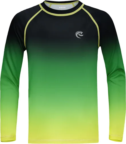 Miniatura 29 de Camiseta de natación de manga larga UPF 50+ para niños, paquete de 1 o 2 unidades de protección solar UV Rash Guard, camisetas de agua SPF