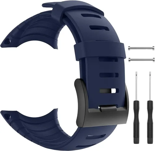 Miniatura 8 de Suunto Core Strap, Rubber Replacement Watch Band for Suunto Core SS014993000. Negro