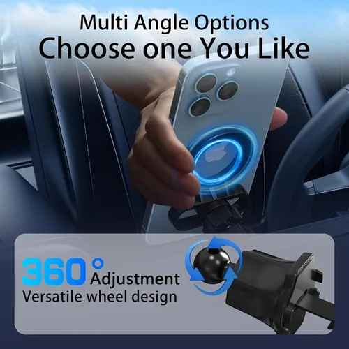 Miniatura 8 de Mag safe - Soporte de teléfono para tu coche, [imanes más fuertes] [ángulos ilimitados] Soporte magnético para teléfono de coche, accesorios