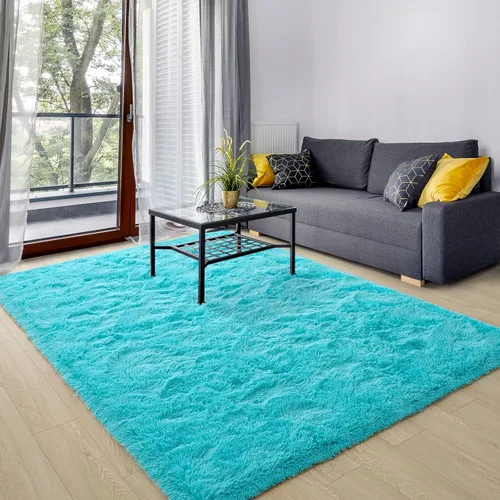 Miniatura 7 de Alfombras ultrasuaves y esponjosas para dormitorio, de 5 x 8 pies, alfombras de área de pelo largo para sala de estar, alfombra peluda grande