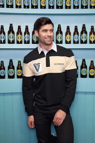 Miniatura 2 de Guinness Camiseta de rugby irlandés de manga larga para hombre, camiseta de rugby estilo polo para hombre, sudadera de cerveza