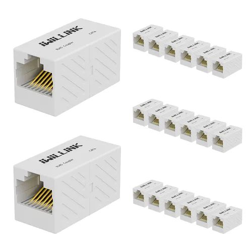 Miniatura 13 de iwillink Conector Ethernet RJ45, conector hembra a hembra RJ45 para cable Ethernet Cat7 Cat6 Cat5e Cat5, adaptador extensor, paquete de 5, negro