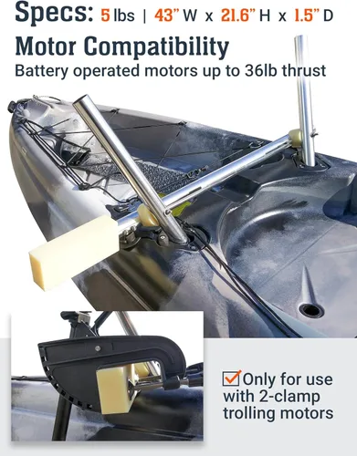 Miniatura 5 de BKC Brooklyn Kayak Company UH-TM315 Soporte de motor de pesca al curricán para kayak para configuración rápida y fácil