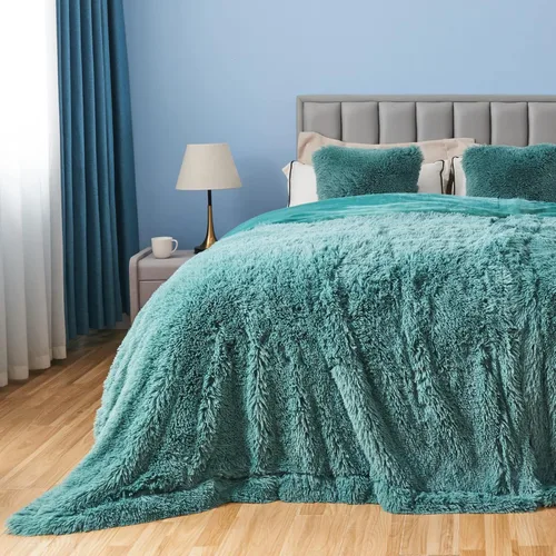 Miniatura 24 de GONAAP Manta de Tiro de Piel Sintética Mullida Tamaño Twin Rosa Claro Súper Suave Acogedora Felpa Mullida Lanuda para Sofá, Sillón o Cama