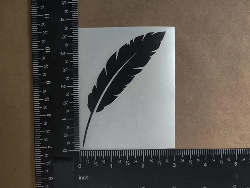 Miniatura 5 de Paquete de 4 calcomanías de plumas: pájaros volando de plumas, plumas que se convierten en pájaros, plumas negras (plumas negras)