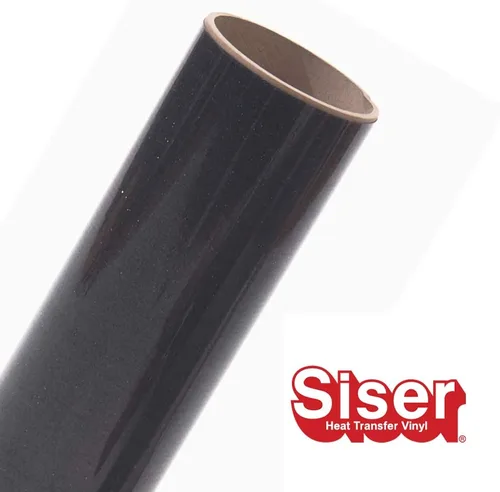 Miniatura 2 de Siser Rollo HTV con purpurina de 11.8 x 5 pies, vinilo de transferencia de calor para planchar (negro)