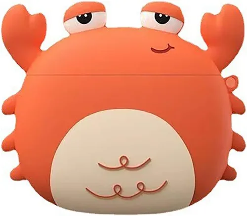 Miniatura 6 de Funda compatible con AirPods, linda funda protectora de silicona suave Kawaii con llavero (oso lindo 1, AirPods 2 y 1)