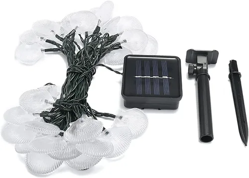 Miniatura 9 de Luces solares de estrella de mar, impermeables, de 15.7 pies, 20 luces LED de noche con estrellas de mar y océano, mar, mundo, luces de noche
