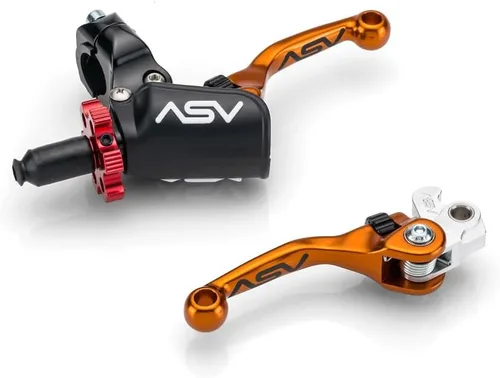 Miniatura 2 de ASV Unbreakable F4 Off-Road Embrague y palanca de freno w/Perch # BC F41506SX - Shorty Black