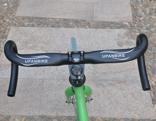 Miniatura 5 de UPANBIKE Manillar de 31,8 mm con caída, manillar curvo de 420 mm, manillar de aluminio para bicicleta de carretera, para bicicleta de carretera