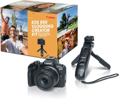 Miniatura 14 de Kit de cámara sin espejo Canon EOS R50 con lente RF-S18-45mm F4.5-6.3 IS STM, sensor CMOS de 24.2 megapíxeles (APS-C), video 4K, cámara híbrida
