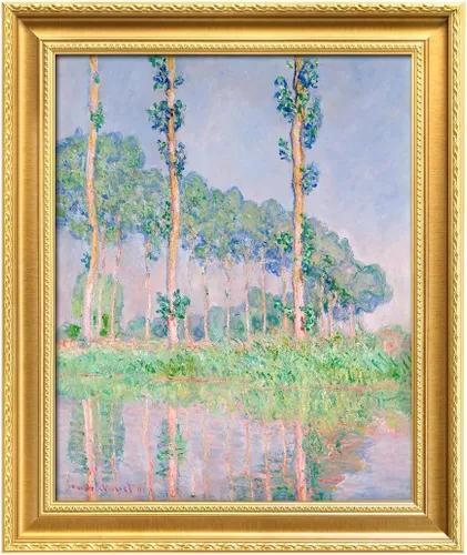 Miniatura 95 de IPIC - Reproducción artística de los lirios de agua de Claude Monet 1906, impresiones giclée coinciden con el marco dorado clásico, arte de pared