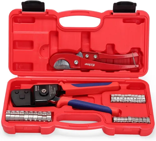 Miniatura 10 de iCrimp Kit de Herramienta de Pinza para Tubería PEX de Una Mano, Herramienta de Crimpado PEX con Función de Remoción para Anillos de Abrazadera