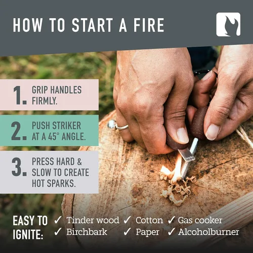 Miniatura 5 de Light My Fire Pedernal Arrancador de Fuego Ferro Rod Herramienta de Supervivencia Scout — Acero de Fuego Equipo de Bushcraft — Kit de Arrancador