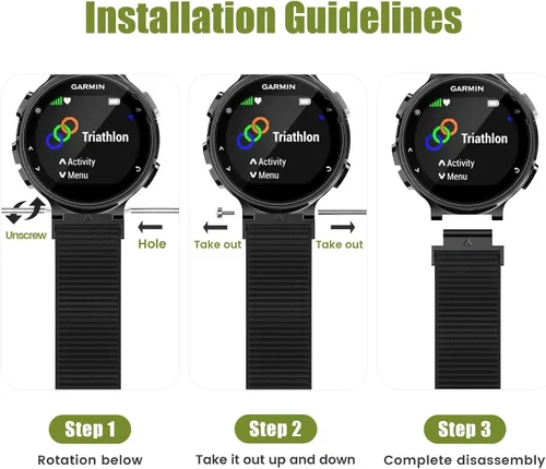 Miniatura 6 de NotoCity Para Forerunner 735XT Banda Nylon Forerunner 235 Smartwatch Band Forerunner 630/620/220/230 Correa Approach S6 Watchband (negro)