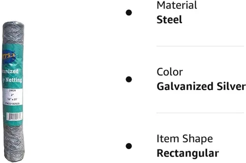 Miniatura 6 de MTB 20GA - Alambre hexagonal galvanizado para aves de corral, 18 pulgadas x 25 pies x 2 pulgadas