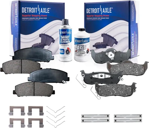 Miniatura 85 de Detroit Axle - Kit de freno delantero para Dodge Ram 1500 Durango Dakota Chrysler Aspen Dakota Driver Side Disco Freno Pinza de freno de cerámica