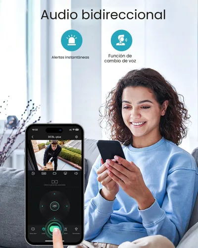 Miniatura 7 de DEKCO Cámara de seguridad 2K para exteriores, paquete de 2 unidades, cámaras de seguridad WiFi para exteriores, panorámica, visión de 360°, cámaras