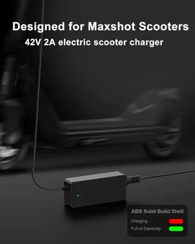 Miniatura 4 de VHBW Cargador eléctrico de la vespa de 42V compatible con MAXSHOT V1 8.5 pulgadas que viajan scooter eléctrico