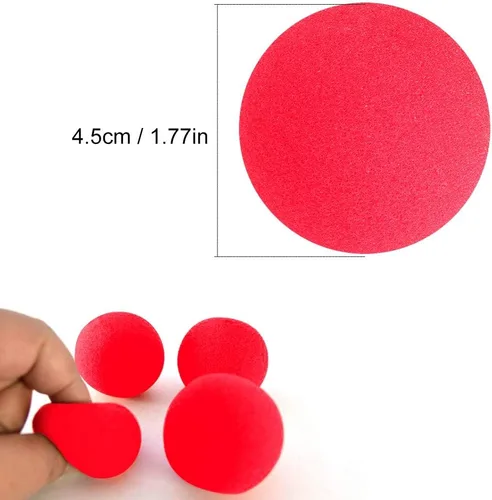 Miniatura 5 de Sonew Pelota de esponja, 10 bolas mágicas de esponja suave roja para accesorios de calle, truco clásico de comedia