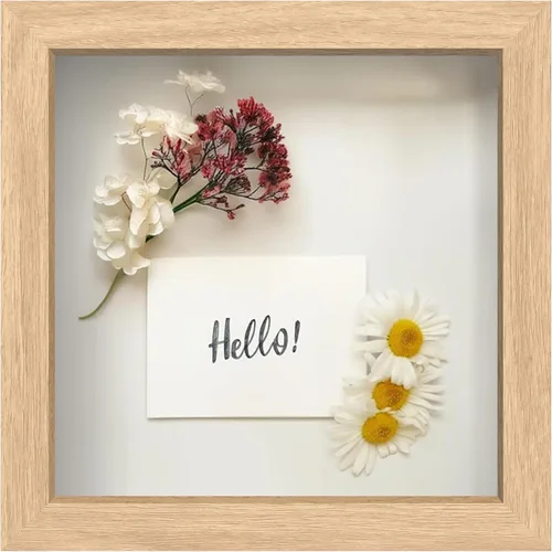 Miniatura 8 de FrameWorks Marco de Caja de Sombra de Madera Negra de 8" x 8" – Vitrina con Parte Trasera de Fieltro Suave, Caja de Memoria con Vidrio Templado