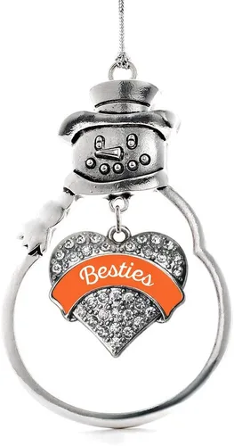 Miniatura 95 de Colgante de plata con diseño de Detroit con forma de corazón y muñeco de nieve con circonitas cúbicas
