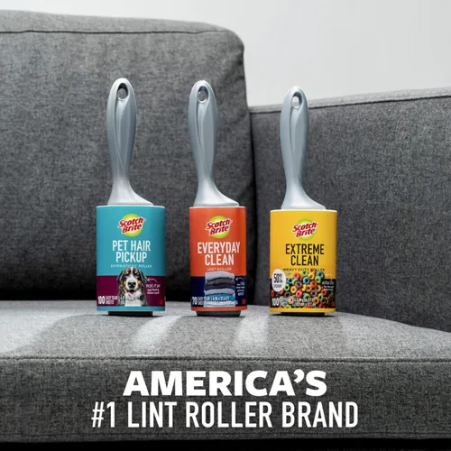 Miniatura 7 de Scotch-Brite Lint Roller, Works Great On Pet Hair, 2 Rollers, 56 Sheets Per Roller, 112 Sheets Total