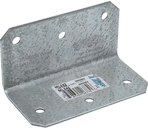 Simpson Strong-Tie ML24Z ML 2 pulgadas x 4 pulgadas. Calibre 12 ZMAX® galvanizado ángulo L medio (paquete de 15)