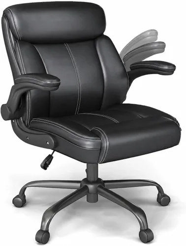 Miniatura 10 de AnyGod Silla de oficina ejecutiva, cómodas sillas ergonómicas de escritorio para computadora con reposabrazos abatibles, soporte lumbar, respaldo