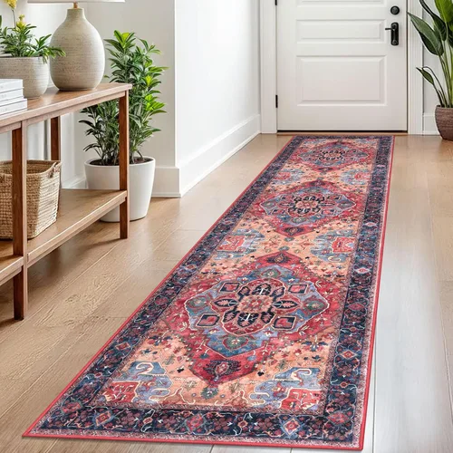 Miniatura 154 de SIILOOM Alfombra lavable de 2 x 3 pies, alfombra suave color taupe ceniza para entrada, tapete antideslizante para puerta de interior, tapete