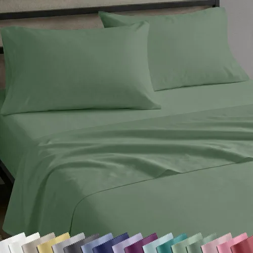 Miniatura 20 de California Design Den Sábanas de Algodón 100% Natural Tamaño Full Juego de Cama con Bolsillos Profundos - Tejido Satinado Suave, Sábanas Duraderas