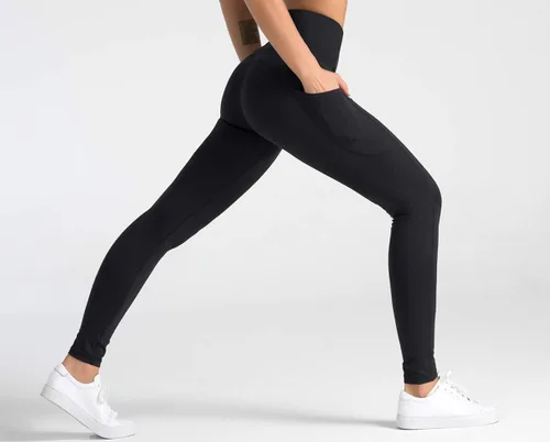 Miniatura 4 de Dragon Fit - Pantalones de yoga de compresión con bolsillos interiores pantalones deportivos de cintura alta con control de abdomen leggings