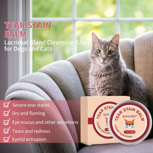 Miniatura 8 de Bálsamo removedor de manchas de lágrimas para mascotas, 1 oz (30 g), cuidado de ojos natural a base de plantas para perros y gatos, limpia