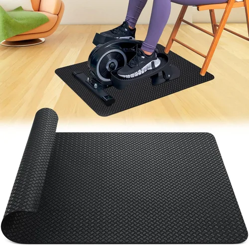 TOBWOLF Non-Slip Workout Mat for Ellipse Leg Exerciser, Ellipse Machine Mat, Exercise Mat for Under Desk Ellipticals, Suitable for Electric Seated