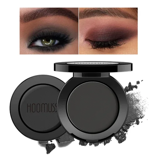Miniatura 25 de Paleta de sombras de ojos ahumadas negras, 8 colores, gris oscuro, sombra de ojos ahumada para maquillaje gótico, negro, plateado, blanco, gris