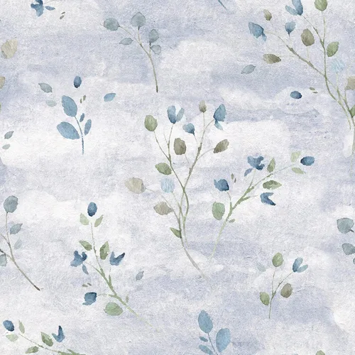 Miniatura 9 de VaryStyle Papel tapiz floral azul gris de 17.7 x 118 pulgadas, para despegar y pegar, ramo de flores de iris, papel de contacto floral, papel