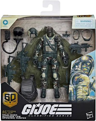 Miniatura 2 de Serie clasificada G.I. Joe 60º Aniversario - Piloto de acción - Halo (Alta altitud, apertura baja) Jumper, figura de acción de 6 pulgadas