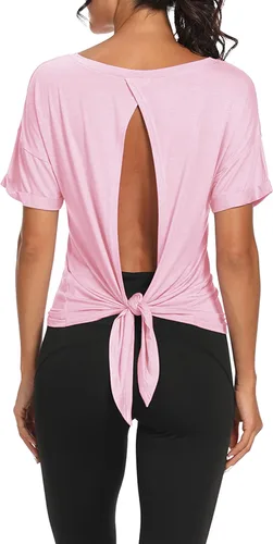 Miniatura 4 de Bestisun - Camiseta de tirantes para mujer con espalda abierta, para entrenar.