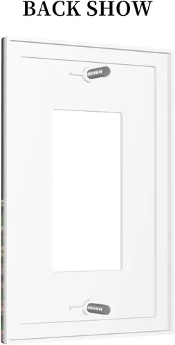 Miniatura 4 de Placa decorativa de pared con diseño de hongos, plantas, hojas, caracoles, luna, luz de luna, bosque de 1 banda, placa de pared decorativa GFCI