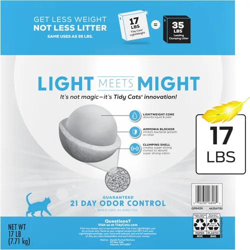 Miniatura 8 de Purina Tidy Cats - Arena para gatos ligera con Glade Clear Springs, aglutinante, bajo polvo, perfumada, caja de 17 libras
